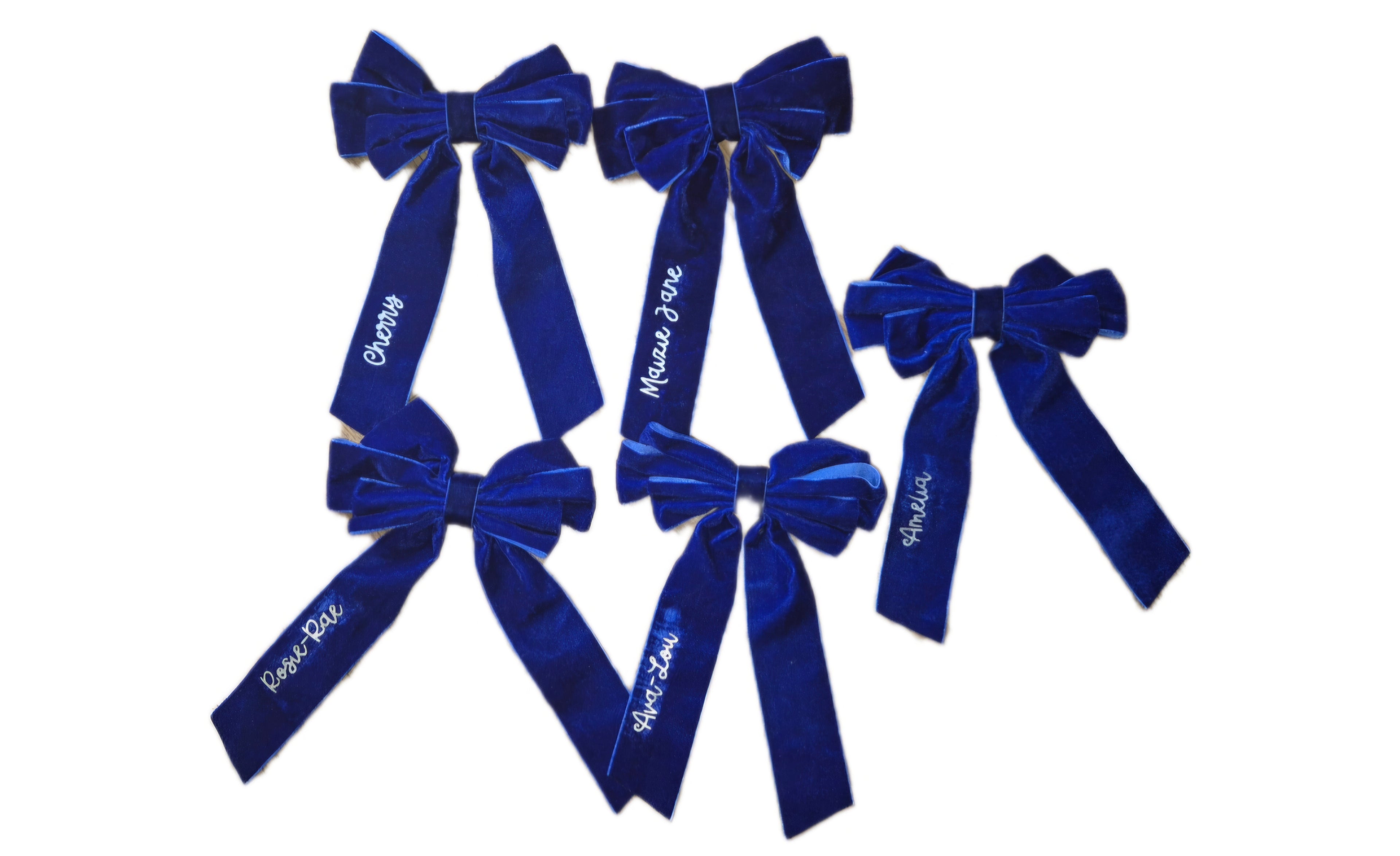 Personlised Velvet Bows